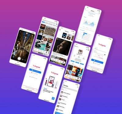 Instagram Redesign - Part 2 adobe adobe xd design figma illustration instagram instagram redesign typography ui ui design uidesign uiux uiux design ux ux design uxdesign uxui vector