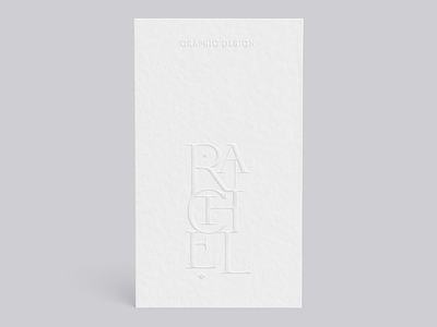 RL ᛫ HMU branding business card design embossed embossed lettering graphic design lettering personal branding typography white on white