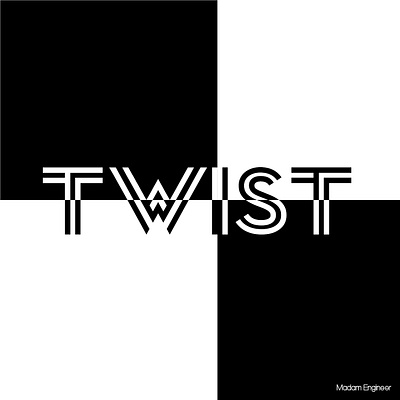 Twist design illustration typography