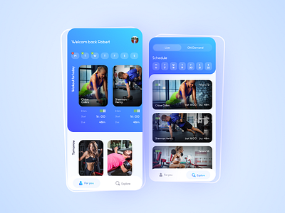 FSport - Online training app android app app design design design app figma ios minimal ui ux