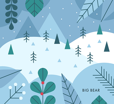 Big Bear branding design illustration illustrator snowday vector visual design winter