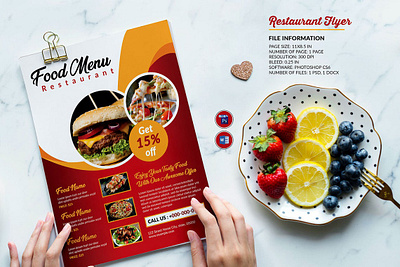 Restaurant Flyer template burger shop cafe flyer fast food food menu flyer food promotional flyer ms word photoshop template restaurant restaurant flyer restaurant menu