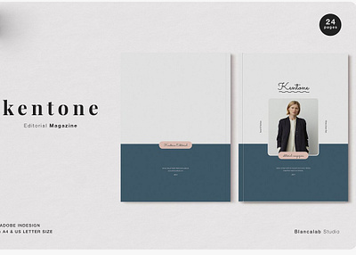 Feminine KENTONE Editorial Magazine design illustration latest psd psd mockup