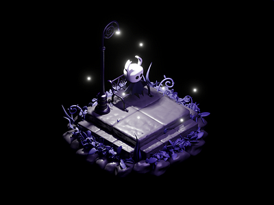 Hollow Knight 3d artwork bench blender fanart game hollow knight illustration video game