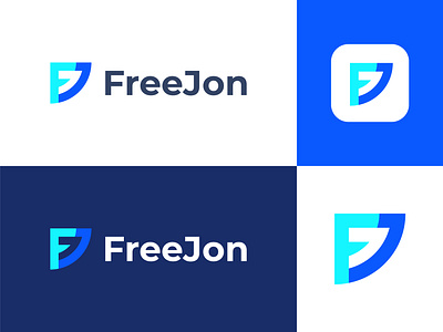 FreeJon Logo Design alphabet app brand identity branding concept designer portfolio designs f letter fj fj logo j letter lettermark logo logo design logo designer logomaker logomark logos logotype monogram