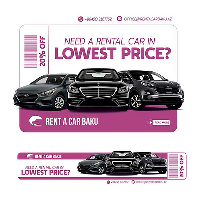 Development of static web banners for a Baku car rental company banner banner ad banner ads banner design banners branding web banner web banner ad web banner design web banners