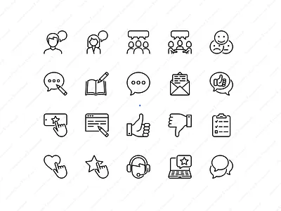 Testimonials | 20 Pixel Perfect & Editable Stroke Thin Line Icon client consumer experience feedback icon icon design icon set icons illustration line logo rating relationship review set sign symbol testimonial thin vector