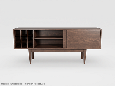 V Bar Sideboard 3d art 3d artist architecture b3d blender design modern product render