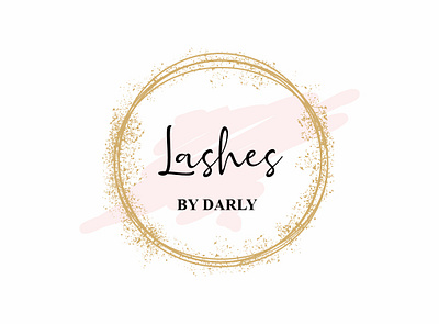 Lashes branding flat logo minimal typography