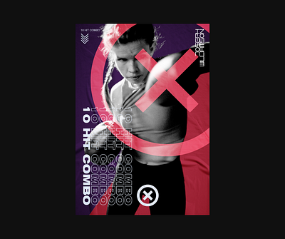10 Hit Combo advertising advertising campaign advertising design boxing branding branding and identity branding concept branding design fighting graphic design martial arts mma poster design