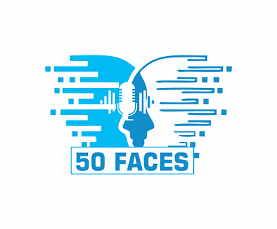 50 face broadcast custom logo design design logo