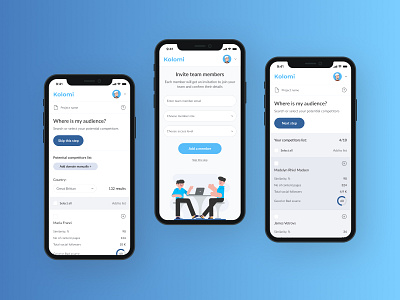 Audience Tracking Mobile app design illustration minimal mobile screen typography ui ux vector