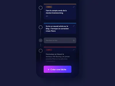 Daily UI #42 - To Do List app colors daily 100 challenge daily ui dark dark ui design interface lists to do app ui ui design
