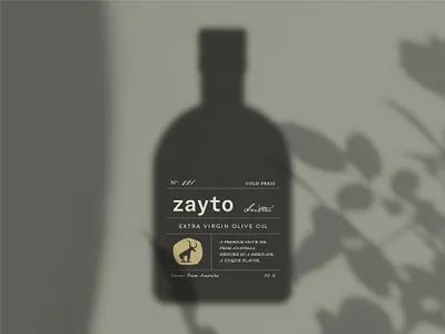 Zayto Olive Oil bottle label branding color gold label design logo olive oliveoil packaging typography