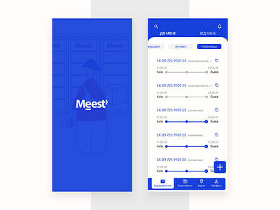 Delivery app aplication app app design blue delivery delivery truck design minimal mobile app mobile app design mobile ui post redesign ui ui ux ui design white