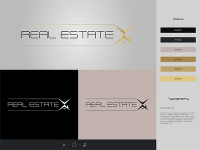 Real Estate-X design estate logo logo design logodesign minimal realestate typography vector
