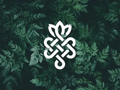 KARMR brand branding endless knot illustrator karma leaves logo nature organic