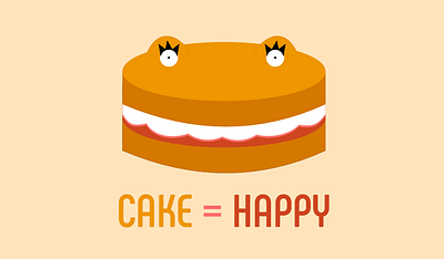 cake happy 2021 cake cake logo circles design fun happy illustration orange shapes weeklywarmup