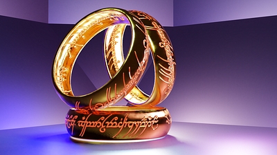 one ring Lord of the ring (1 ring) blender lord of the rings minimal ring ui