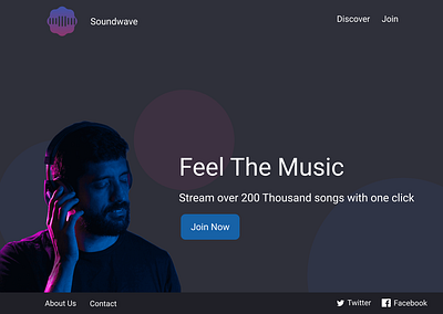 Music Site design ui ux web