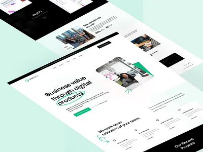 Software Development Agency Landing Page design agency ui