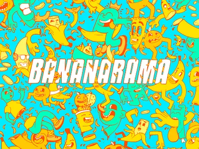 Bananarama cartoon character characterdesign design illustration lettering mural mural design muralart muralist type typography wall art