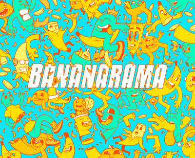 Bananarama cartoon character characterdesign design illustration lettering mural mural design muralart muralist type typography wall art