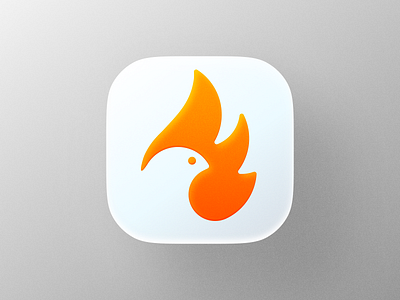 Canaria icon! app big sur bird brand brand identity branding canary dove fire flame icon icons ios logo logo design logodesign mark symbol visual identity wings