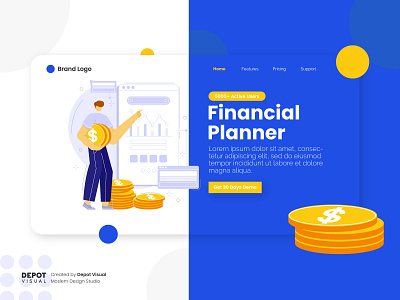 Financial Planner UI Illustration apps finance financial illustration people ui web