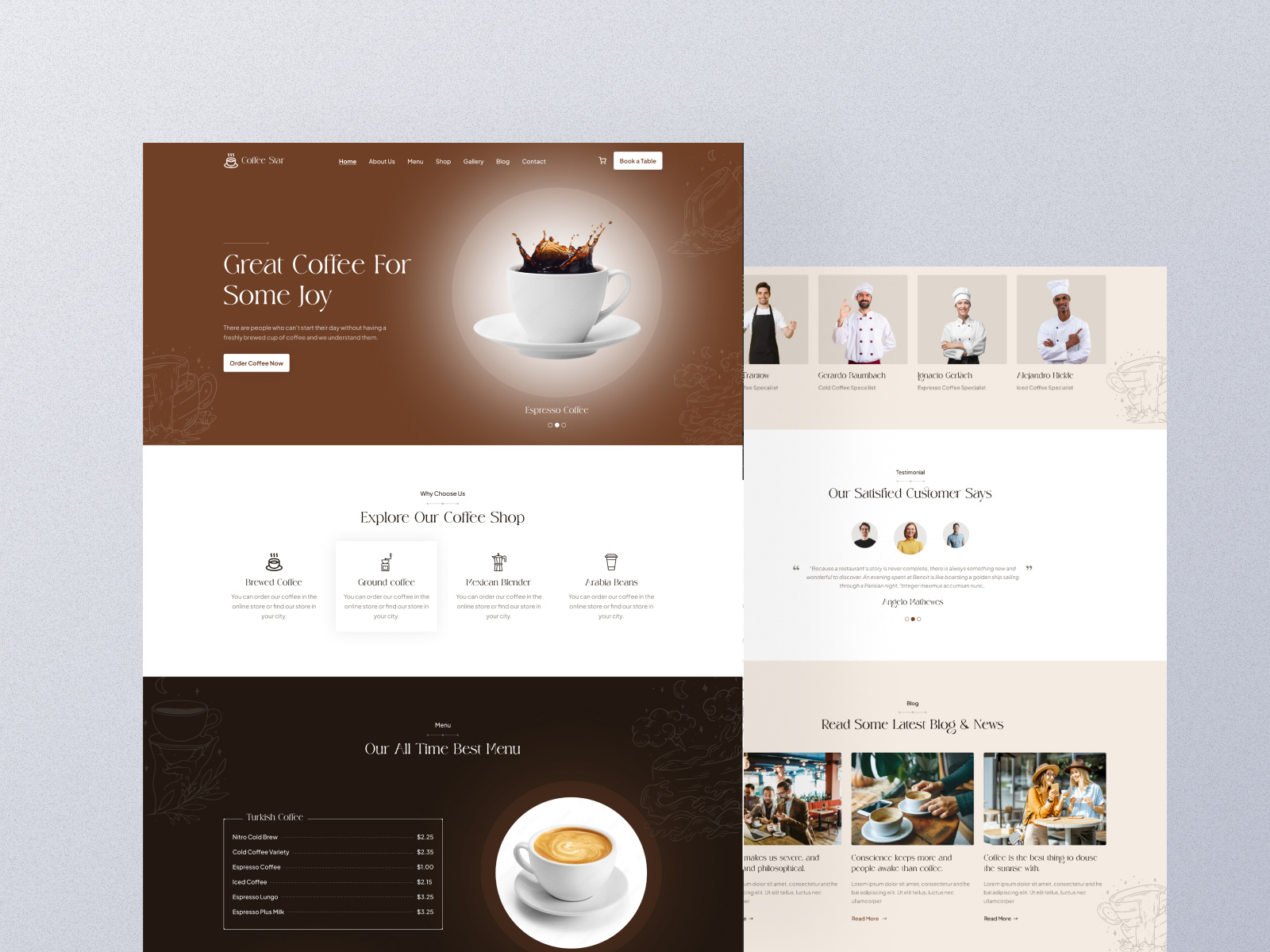 Coffee Shop Landing Page by FleexStudio for FleexStudio | UI/UX & Web ...