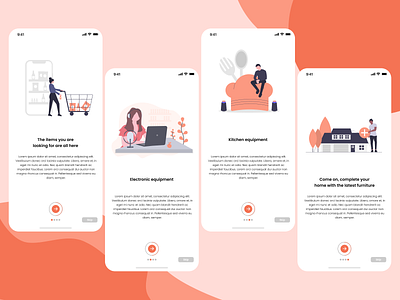 On boarding mobile application animation aplication app branding design ecommerce google graphic design hireme illustration iphone x minimal onboarding typography ui uikits ux website