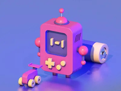 Gameboy 3d 3d art 3dsmax blender blender3d c4d cinema4d game boy