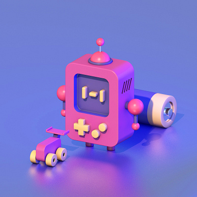 Gameboy 3d 3d art 3dsmax blender blender3d c4d cinema4d game boy