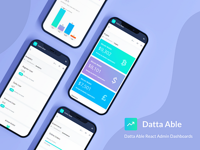 Datta Able React Admin Template admin admin dashboard admin dashboard template admin design admin panel admin template admin theme analytics analytics dashboard bootstrap 4 crypto dashboard dashboard ecommerce dashboard react admin template react native sass ui ui ux design