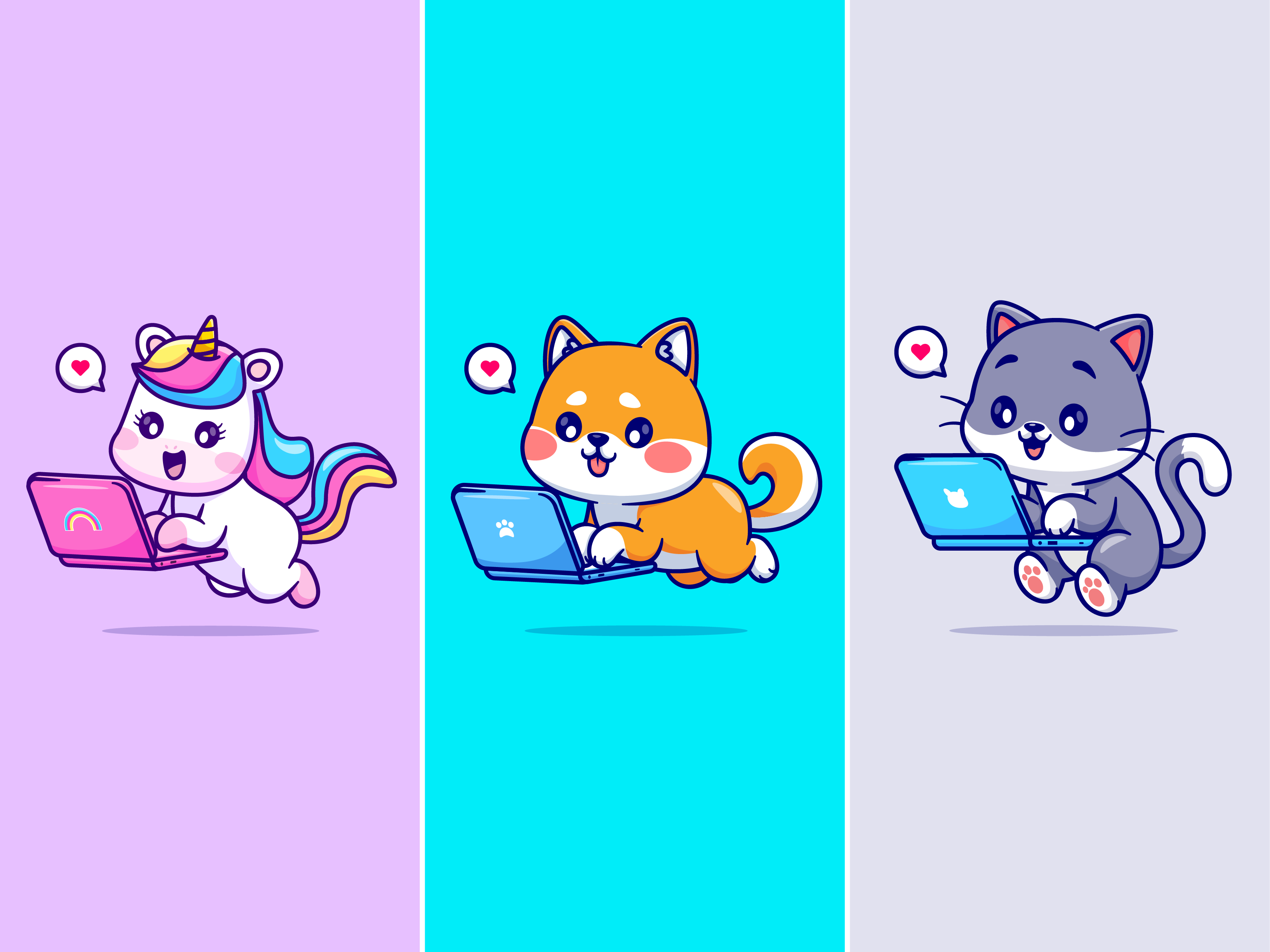 Cute Laptop and Phone💻📱 by catalyst on Dribbble