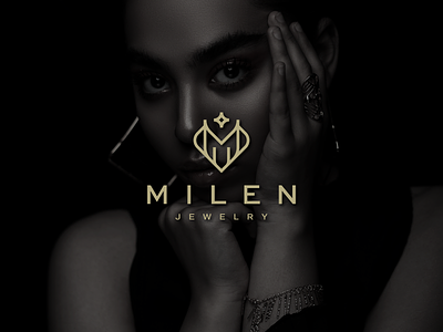 Milen Jewelry branding character combination design icon jewelerry jewelry logo logotype luxury mletter mlogo symbol vector women