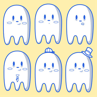 Ghostie Sticker Ideas graphic design illustration logo