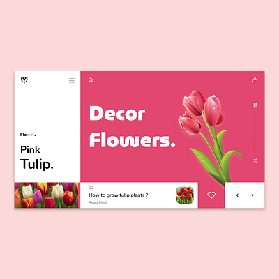 Flower Landing Page Design branding dailyui design flowerwebsite landingpagedesign minimalism typography ui ux web design website