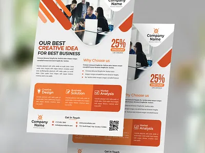 I will design a modern corporate flyer for your business branding brochure corporate flyer poster
