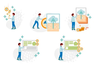 Infographic Illustrations design flat icons illustration infographic design infography ui vector web webdesign