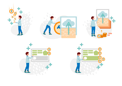 Infographic Illustrations design flat icons illustration infographic design infography ui vector web webdesign