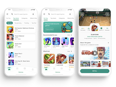 Design Exploration: Play Store app app store clean design flat mobile mobile ui play store ui uidesign ux