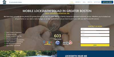 Mobile Locksmith Squad Website Revamp branding design elementor elementor pro elementor pro locksmith logo ui ux webdesign