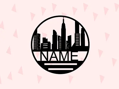 Buildings Round Badge Vector art black white 3d 3d printing amazing branding buildings design fairy flat illustration minimal name vector