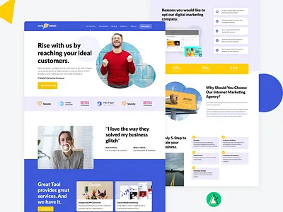 Marketing Agency Website | Home Page | Landing Design | UI UX adobe xd branding design designs flat flat design graphics landingpage marketing agency marketing site minimal photoshop ui uidesign ux web web design website website design