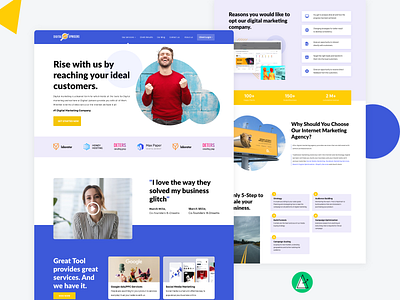 Marketing Agency Website | Home Page | Landing Design | UI UX adobe xd branding design designs flat flat design graphics landingpage marketing agency marketing site minimal photoshop ui uidesign ux web web design website website design