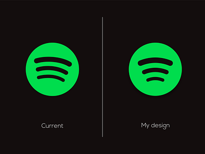 Redesign Spotify logo branding design flat graphic design icon illustration illustrator logo minimal vector