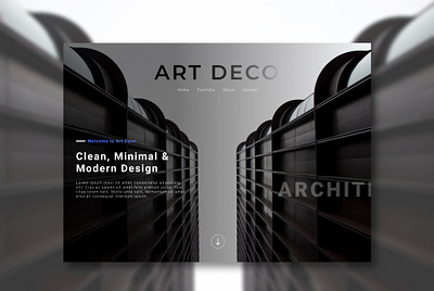 Art Deco Landing Page architecture clean design figma landing page minimalism modern ui ui design web design