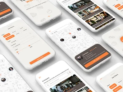 Multiple Isometric iPhone MockUps test technique app app design design minimal mobile app mobile app design mobile design ux