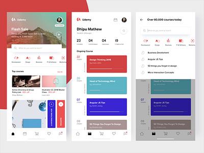 Online course UX best design studio in india branding agency branding design branding identity design agency design studio design studio in india education app hogoco human interaction design mobile app mobile app design online learning udemy redesign user experience